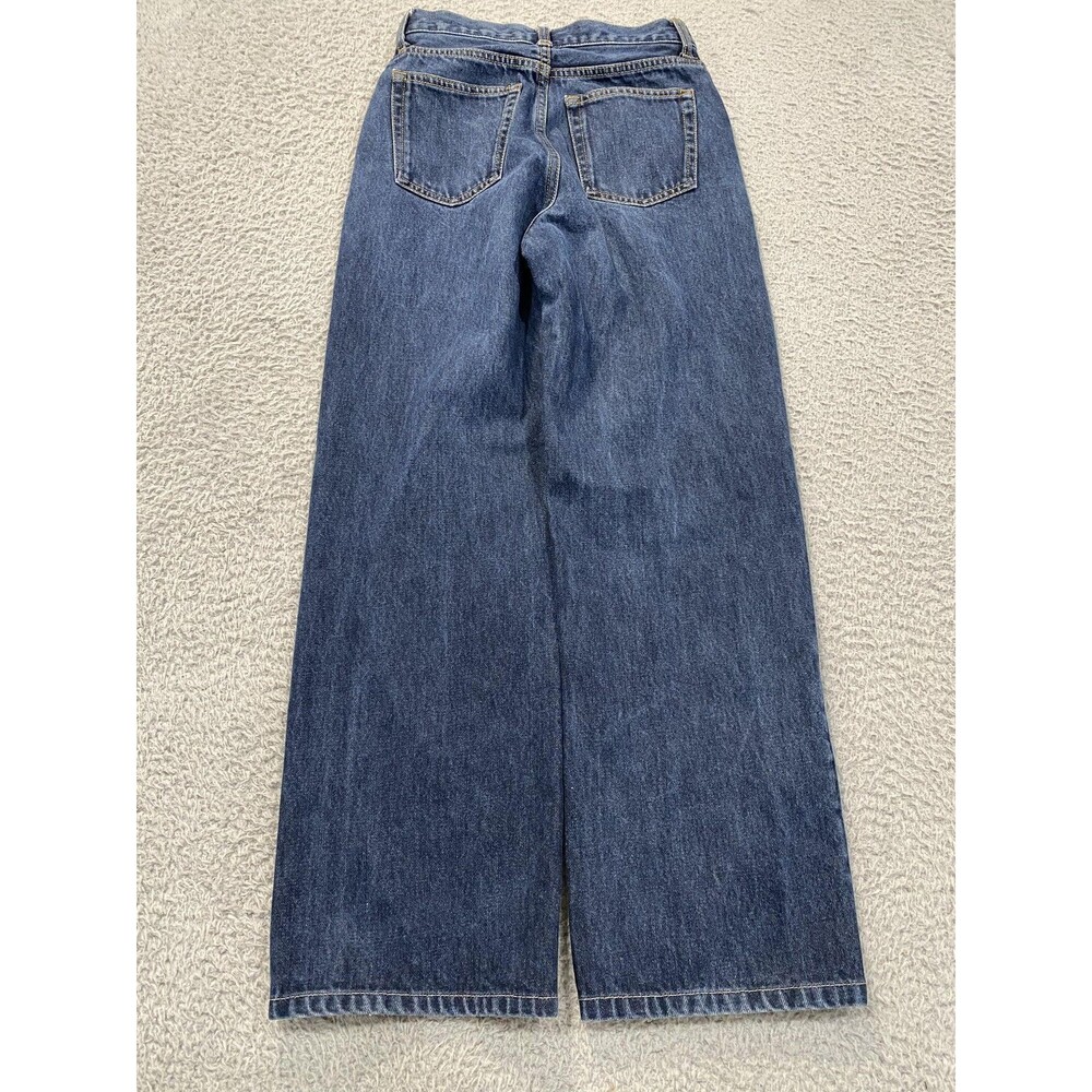 COS Jeans Womens 24 Blue High Rise Wide Leg Relaxed Wide Leg 100% Cotton Denim